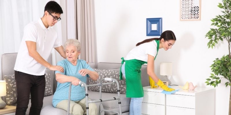 Housekeeping at the assisted living community