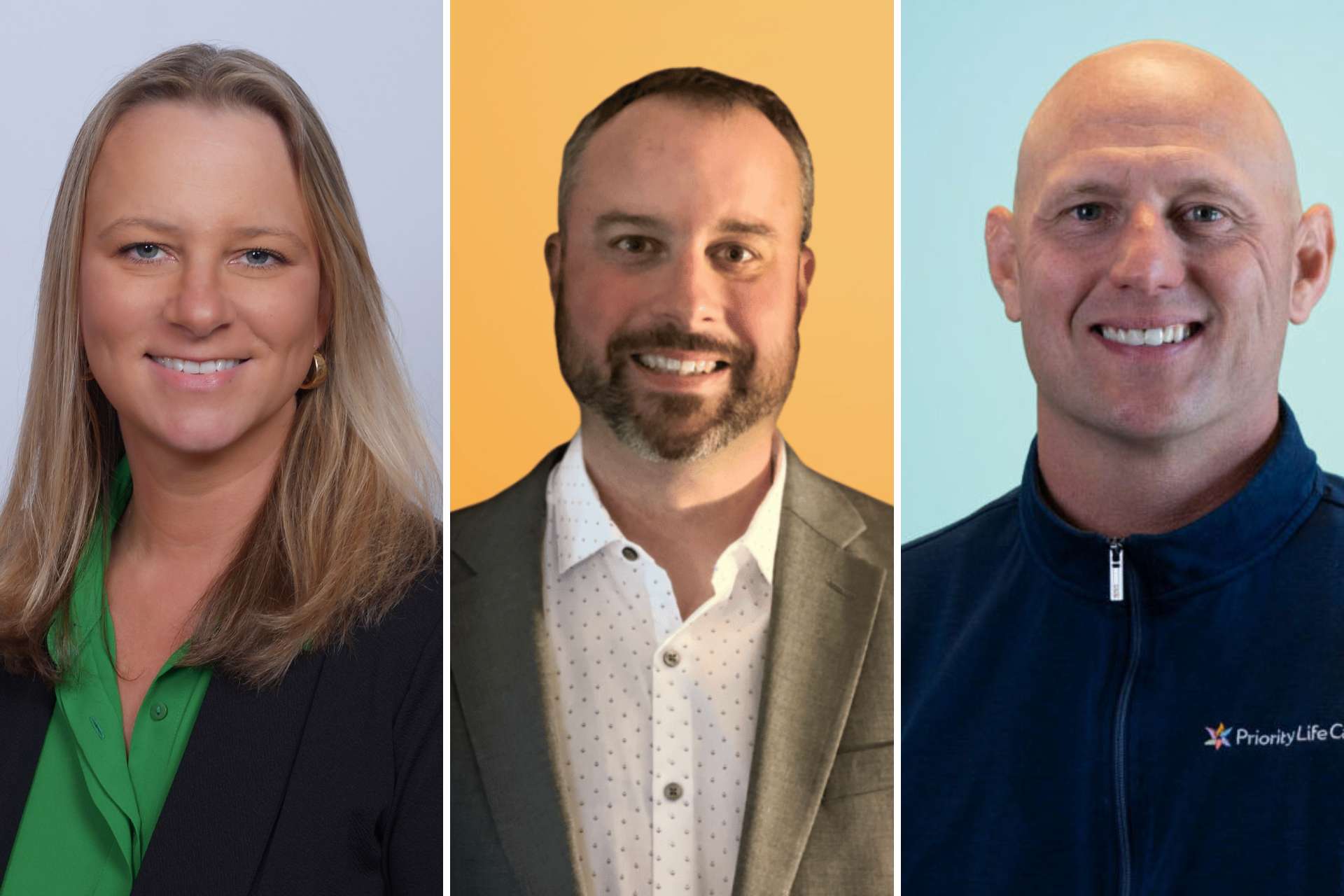 Headshots of Jenny Philips, Dave Kloster, and Bobby Petras